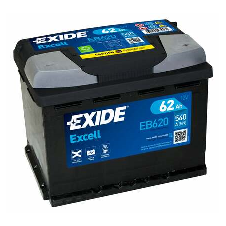 Batterie Voiture EXIDE EB620 12V 62 Ah 540 A