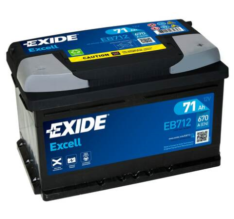 Batterie Voiture EXIDE EB712 12V 71 Ah 670 A