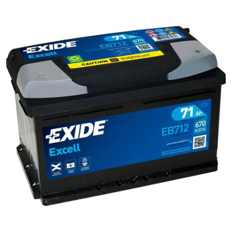 Batterie Voiture EXIDE EB712 12V 71 Ah 670 A