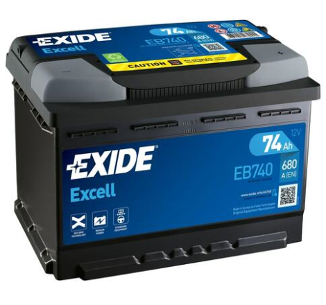 Batterie Voiture EXIDE EB740 12V 74 Ah 680 A