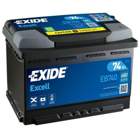 Batterie Voiture EXIDE EB740 12V 74 Ah 680 A