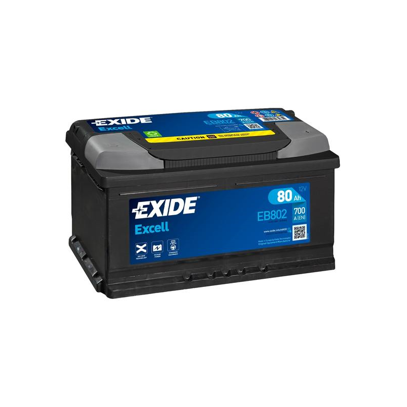 Batterie Voiture EXIDE EB802 12V 80 Ah 700 A