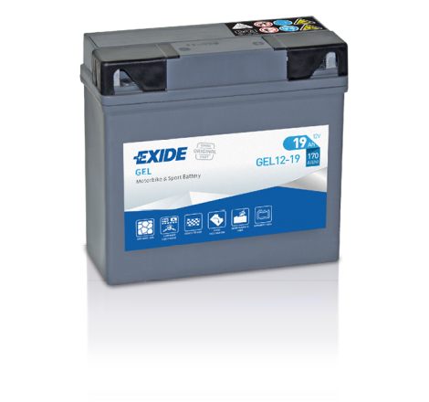 Batterie Moto EXIDE GEL12-19 12V 19 Ah 170 A