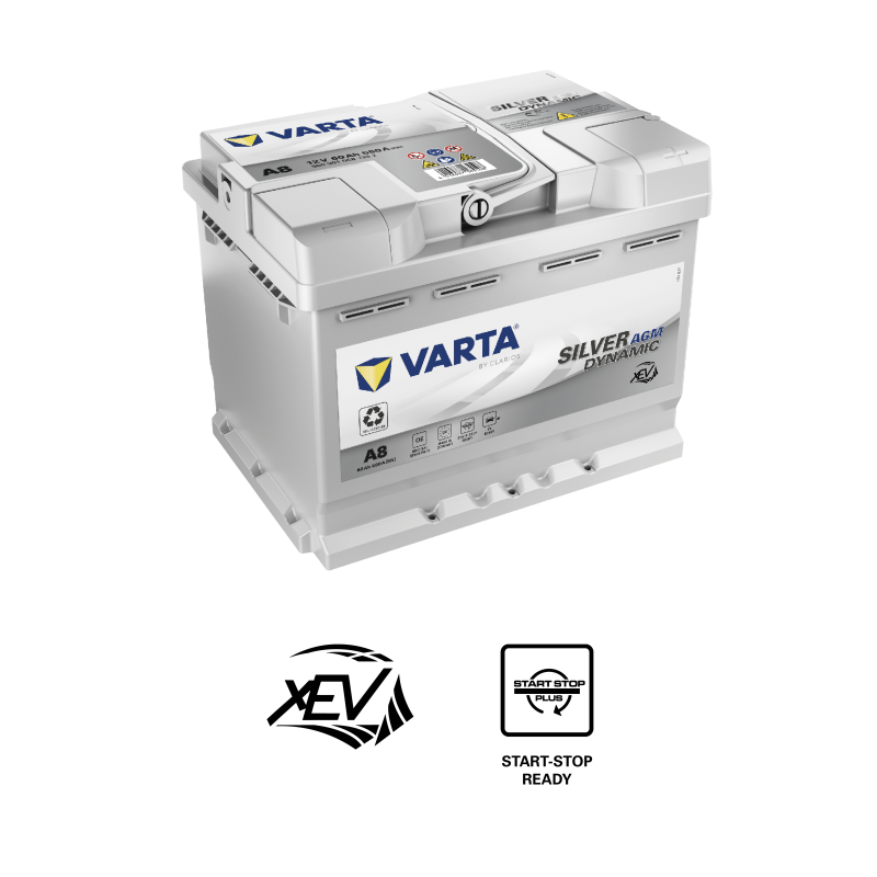 Batterie Voiture Start & Stop VARTA A8 12V 60Ah 680A