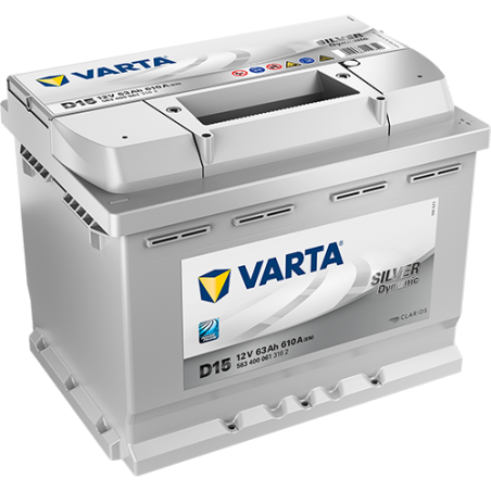 Batterie Voiture VARTA D15 12V 63Ah 610A