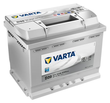 Batterie Voiture VARTA D39 12V 63Ah 610A