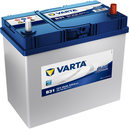 Batterie Voiture VARTA B31 12V 45 Ah 330 A