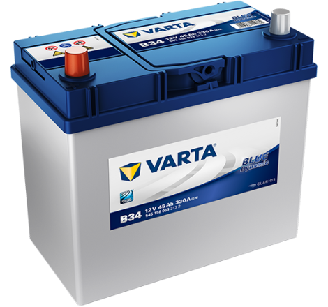 Batterie Voiture VARTA B34 12V 45 Ah 330 A