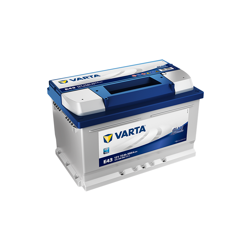 Batterie Voiture VARTA E43 12V 72 Ah 680 A