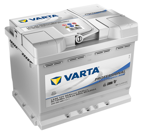 Batterie Camping Car VARTA LA60 12V 60 Ah 680 A