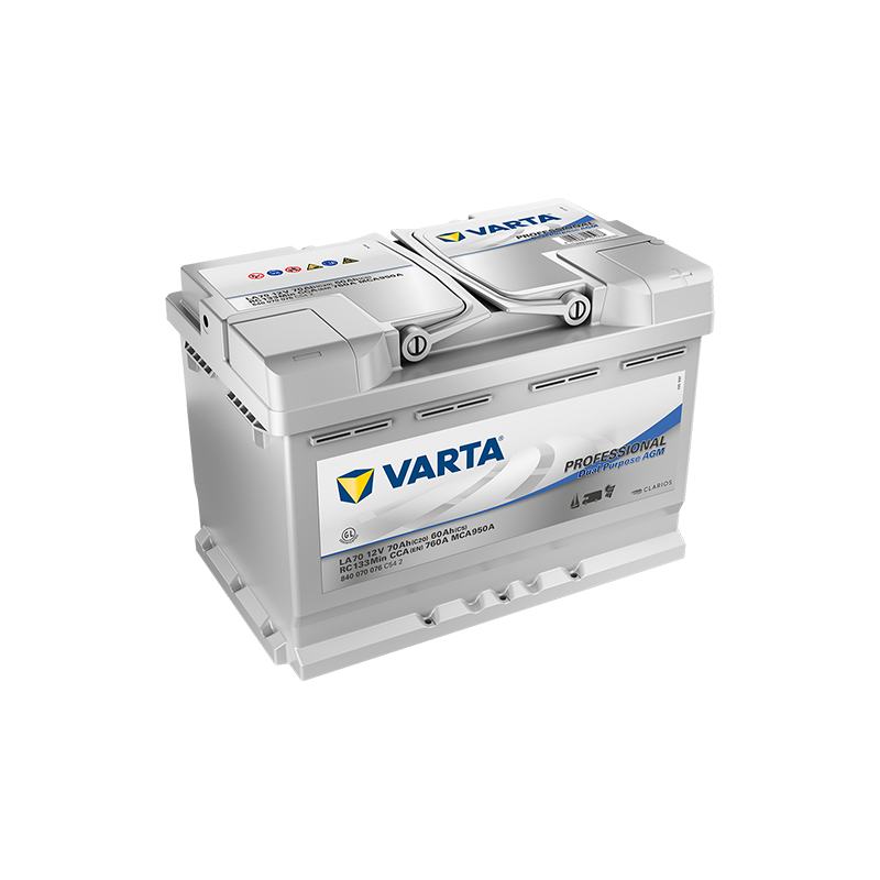 Batterie Camping Car VARTA LA70 12V 70 Ah 760 A