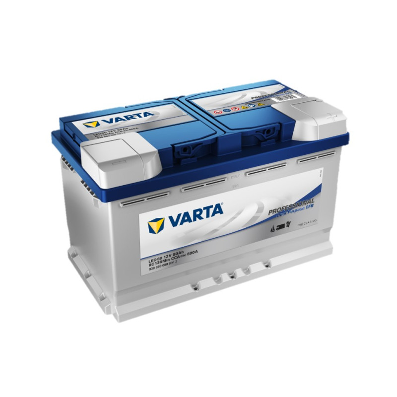 Batterie Bateau VARTA LED 80 12V 80 Ah 800 A