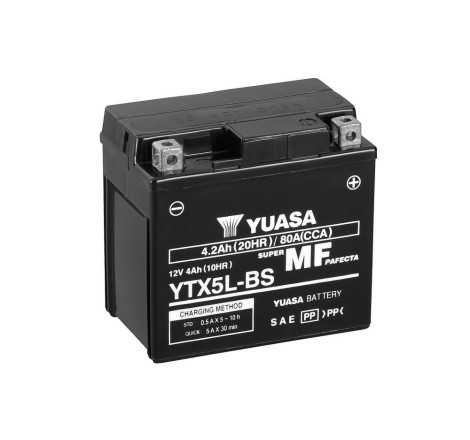 Batterie Moto YUASA YTX5L-BS 12V 4,2 Ah 80 A