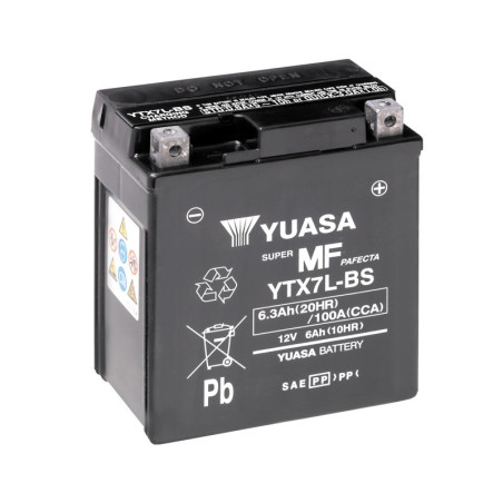 Batterie Moto YUASA YTX7L-BS 12V 6,3 Ah 100 A