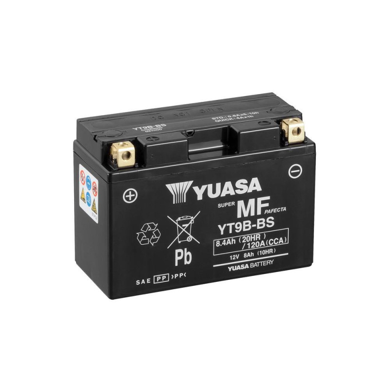 Batterie Moto YUASA YT9B-BS 12V 8,4 Ah 120 A