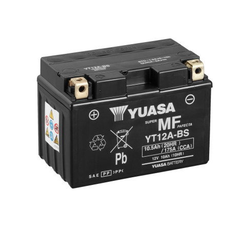 Batterie Moto YUASA YT12A-BS 12V 10,5 Ah 175 A