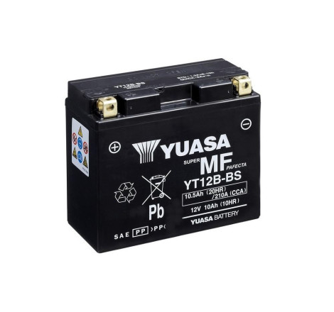 Batterie Moto YUASA YT12B-BS 12V 10,5 Ah 210 A