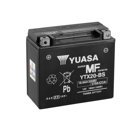 Batterie Moto YUASA YTX20-BS 12V 18,9 Ah 270 A