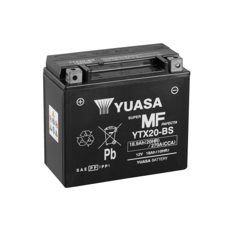 Batterie Moto YUASA YTX20-BS 12V 18,9 Ah 270 A