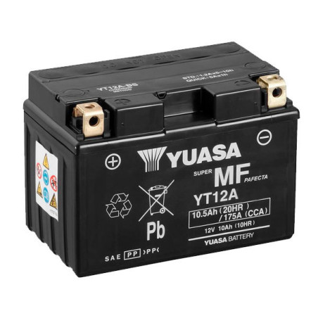 Batterie Moto YUASA YT12A 12V 10,5Ah 175A