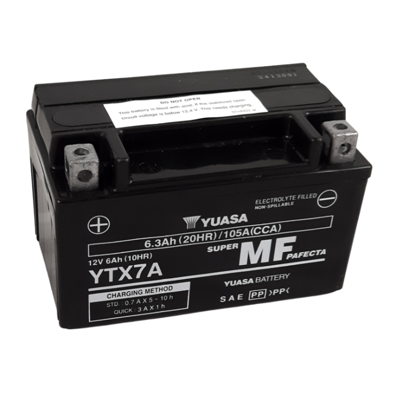 Batterie Moto YUASA YTX7A 12V 6,3Ah 105A