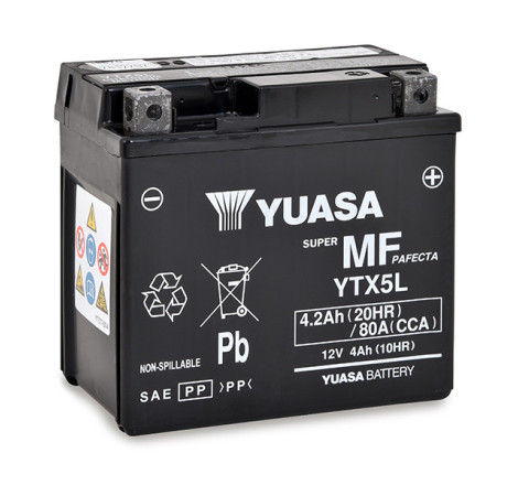 Batterie Moto YUASA YTX5L 12V 4,2Ah 80A