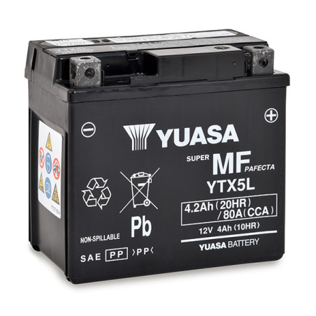 Batterie Moto YUASA YTX5L 12V 4,2Ah 80A