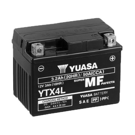 Batterie Moto YUASA YTX4L 12V 3Ah 50A