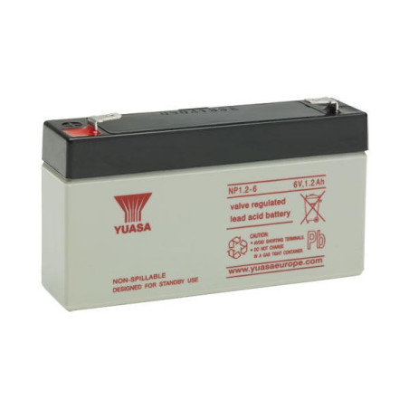 Batterie stationnaire Yuasa NP1.2-6 6V 1,2Ah