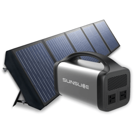 Pack SunSlice Batterie + Panneau Solaire Portable : Fusion 150W + Gravity 756Wh