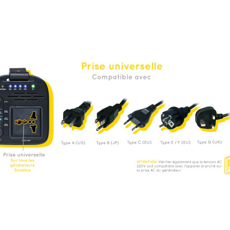 Batterie externe portable SunSlice Gravity 432Wh 300W