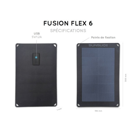 Panneau solaire portable SunSlice Fusion Flex 6W