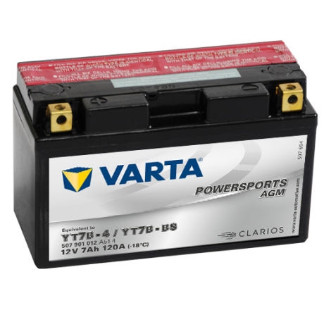 Batterie Moto VARTA YT7B-4/YT7B-BS 12V 7Ah 120A