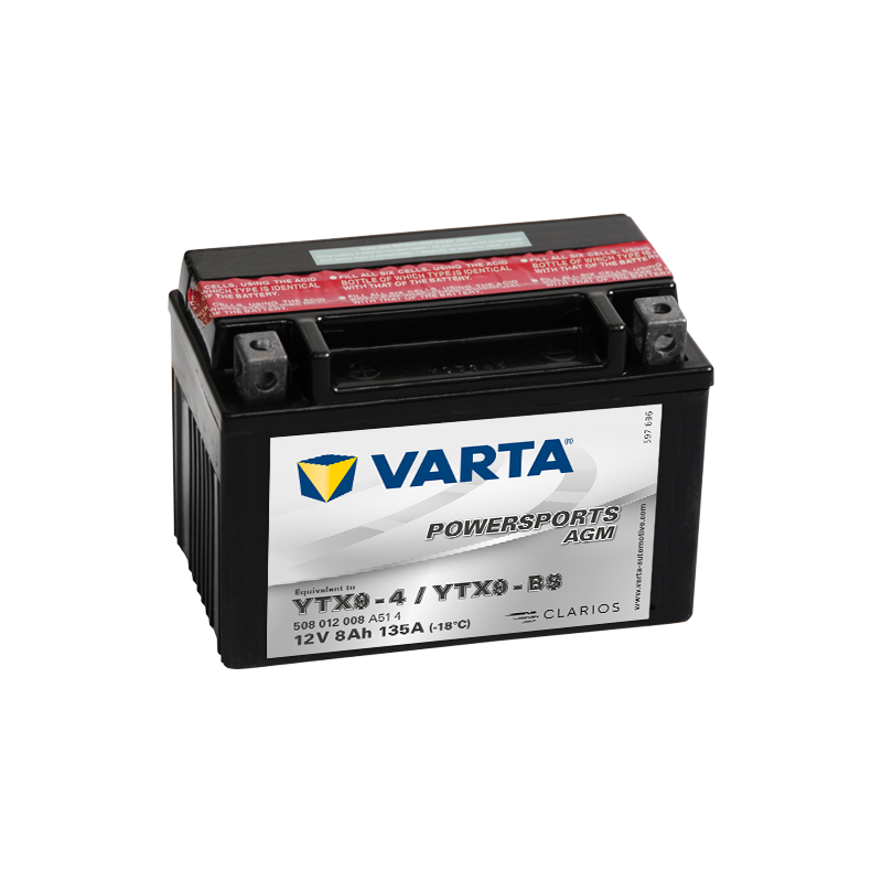 Batterie Moto VARTA YTX9-4/YTX9-BS 12V 8Ah 135A