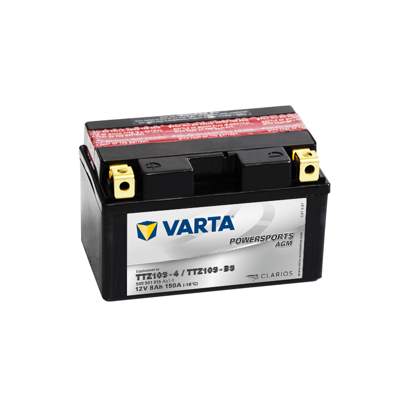 Batterie Moto VARTA TTZ10S-4/TTZ10S-BS 12V 8Ah 150A