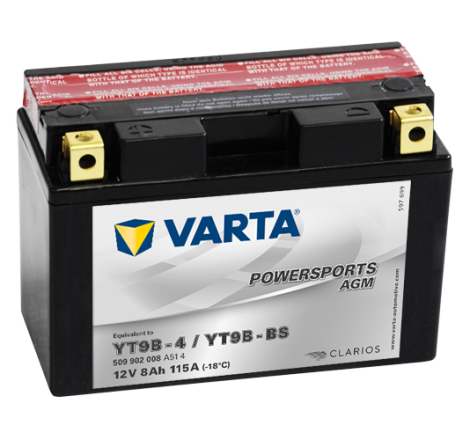 Batterie Moto VARTA YT9B-4/YT9B-BS 12V 8Ah 115A