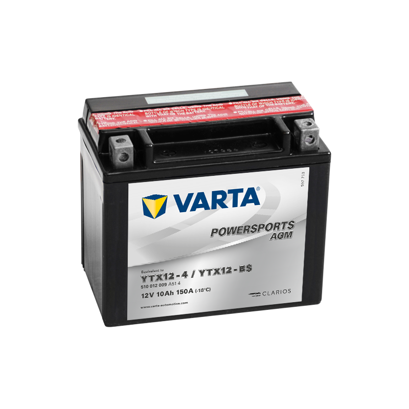 Batterie Moto VARTA YTX12-4/YTX12-BS 12V 10Ah 150A