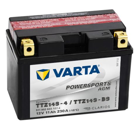 Batterie Moto VARTA TTZ14S-4/TTZ14S-BS 12V 11Ah 230A