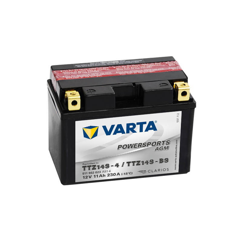 Batterie Moto VARTA TTZ14S-4/TTZ14S-BS 12V 11Ah 230A