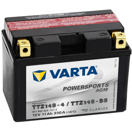 Batterie Moto VARTA TTZ14S-4/TTZ14S-BS 12V 11Ah 230A