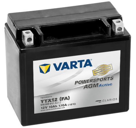 Batterie Moto VARTA YTX12 (FA) 12V 10Ah 170A