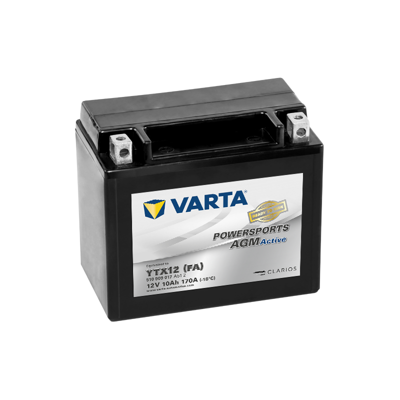 Batterie Moto VARTA YTX12 (FA) 12V 10Ah 170A