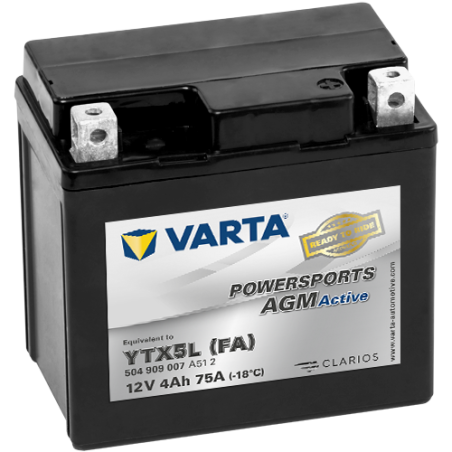 Batterie Moto VARTA YTX5L (FA) 12V 4Ah 75A