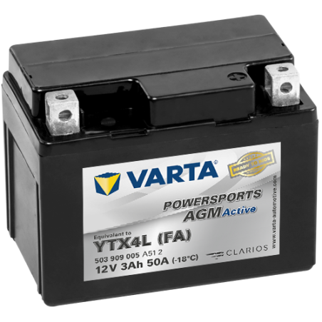 Batterie Moto VARTA YTX4L (FA) 12V 3Ah 50A