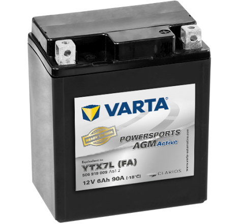 Batterie Moto VARTA YTX7L (FA) 12V 6Ah 90A