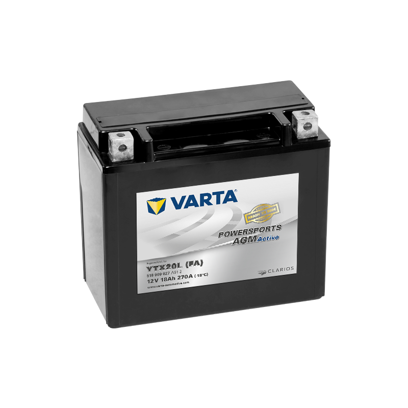 Batterie Moto VARTA YTX20L (FA) 12V 18Ah 270A