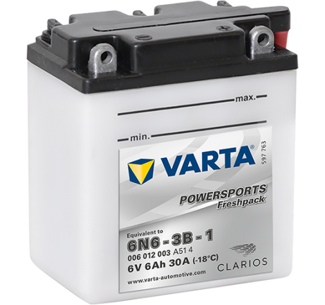 Batterie Moto VARTA 6N6-3B-1 6V 6Ah 30A