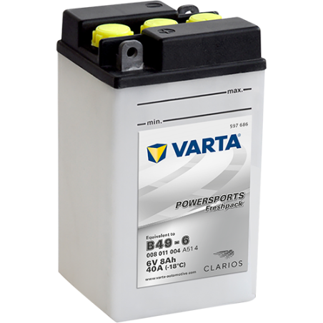 Batterie Moto VARTA B49-6 6V 8Ah 40A