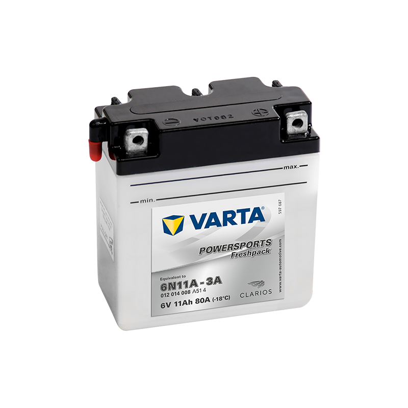 Batterie Moto VARTA 6N11A-3A 6V 11Ah 80A