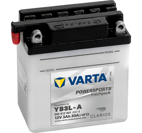 Batterie Moto VARTA YB3L-A 12V 3Ah 30A